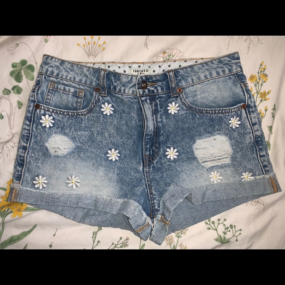Denim Daisy Jean Shorts